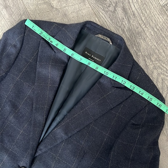 Nino Danielle Loro Piano 100% Cashmere navy blue blazer Italy Sz M - Picture 9 of 12